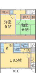 アルエット(2LDK/1階)の間取り写真