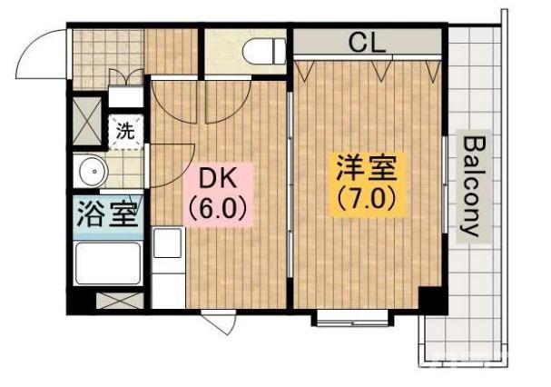 クレシア中百舌鳥(1DK/3階)の間取り写真