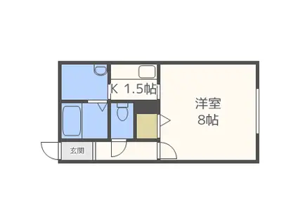 タウニィノアノア TAWNY NOANOA(1K/2階)の間取り写真