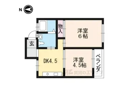 ロイヤルマンション(2DK/2階)の間取り写真