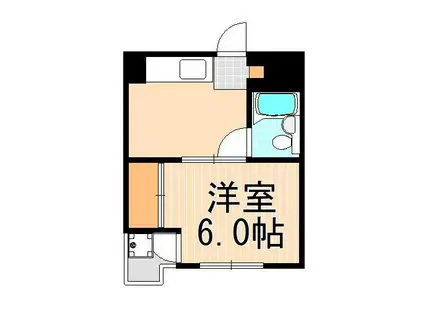 サンハイツ梅田(1K/3階)の間取り写真