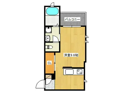 FIRENS”KO5(ワンルーム/1階)の間取り写真