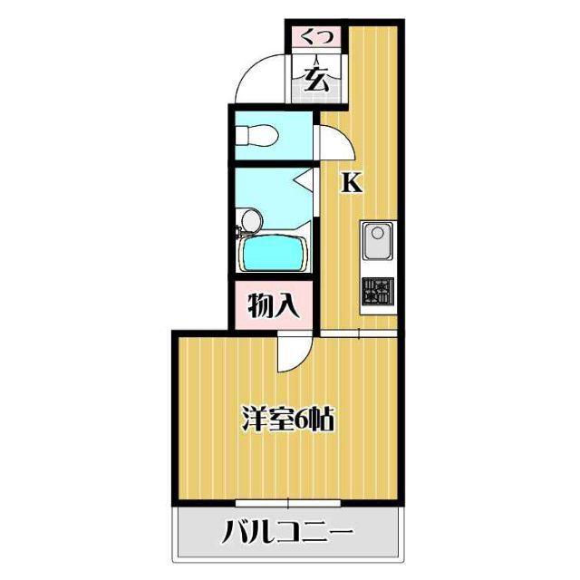 コーポレーション坂本(1K/2階)の間取り写真