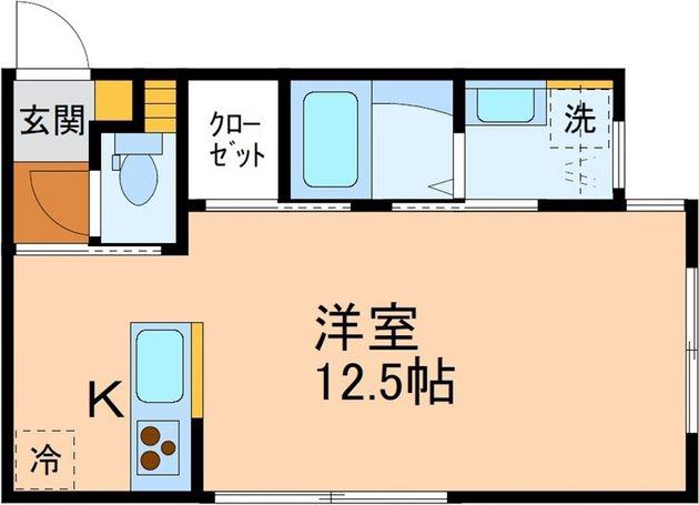 DOMANII(ワンルーム/2階)の間取り写真