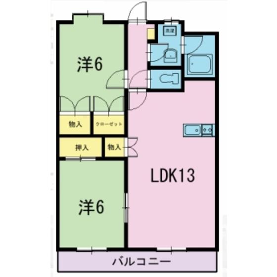 コート・パストラル(2LDK/1階)の間取り写真