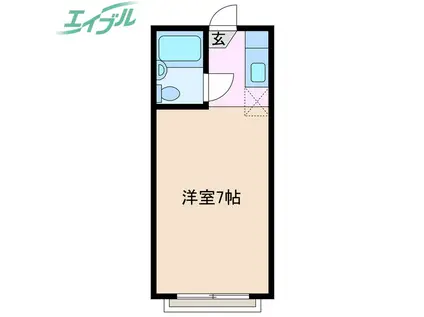 シャトル光(ワンルーム/3階)の間取り写真