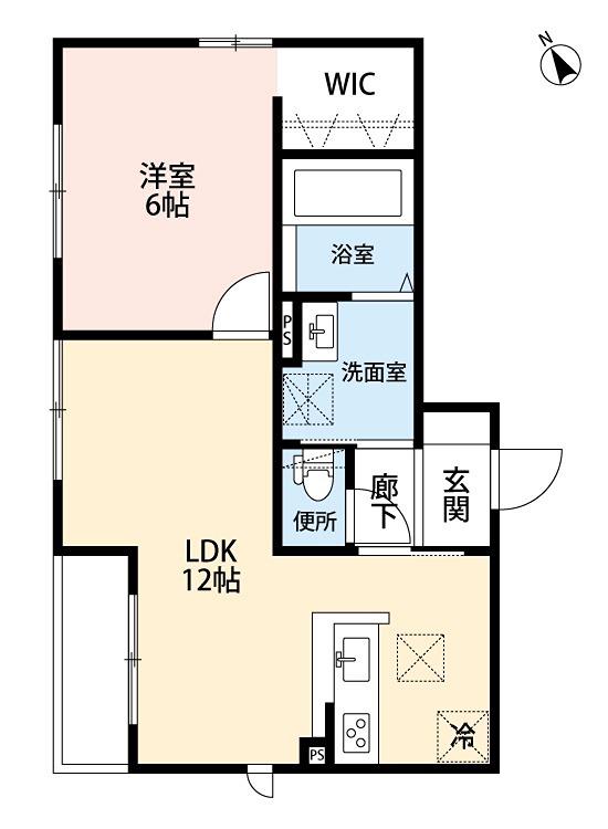 グラツィエ(1LDK/2階)の間取り写真
