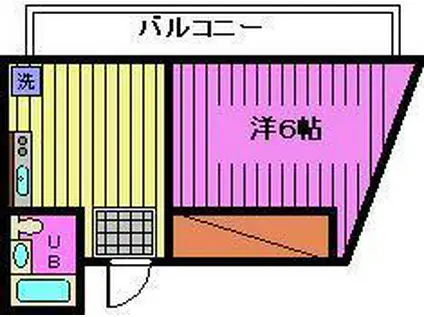 サンライズ南浦和(1K/4階)の間取り写真