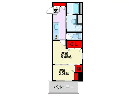 R-LINK南福岡(2K/3階)の間取り写真