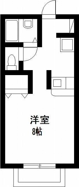 プレジール月見ヶ丘(1K/1階)の間取り写真