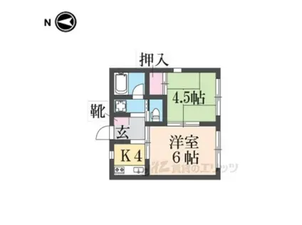 メゾンリヴ(2K/1階)の間取り写真