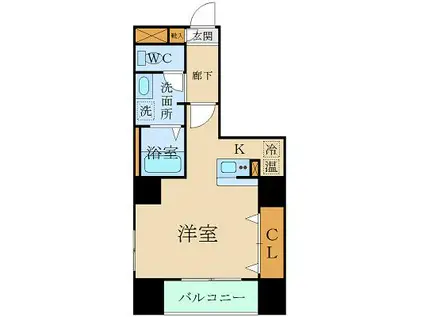 グラン・ドミール仙台駅東(ワンルーム/3階)の間取り写真