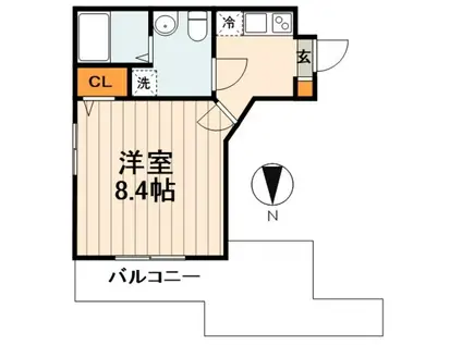 アーバハイツ扇大橋(1K/2階)の間取り写真