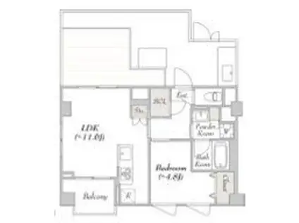 LUMIEC KITASENJU(1LDK/5階)の間取り写真