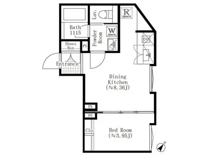 エディット西池袋(1LDK/4階)の間取り写真