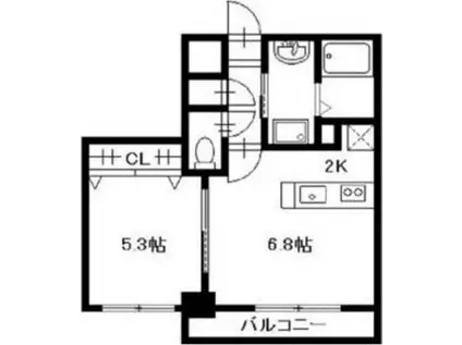 サンライトシティ豊平(1LDK/10階)の間取り写真
