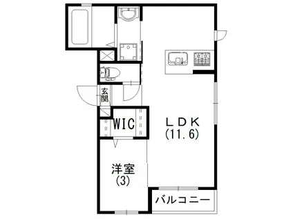 SAINT NAZARETH(1LDK/2階)の間取り写真