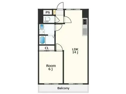 第2かなまるビル(1LDK/4階)の間取り写真
