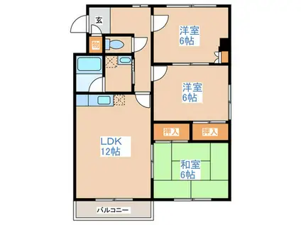 平岸2・7レジデンス(3LDK/4階)の間取り写真