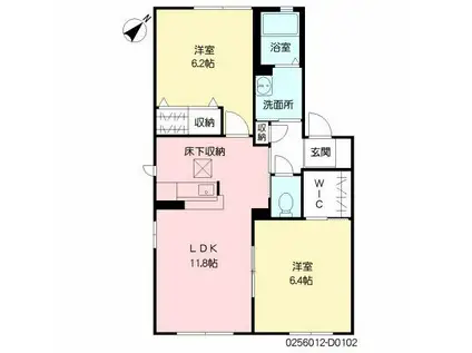 パーク サイト IV番館(2LDK/1階)の間取り写真