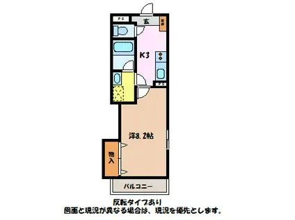 ニュースカイハイツ池田(1K/4階)の間取り写真