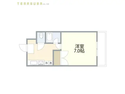 レガーロわさだ(1K/1階)の間取り写真