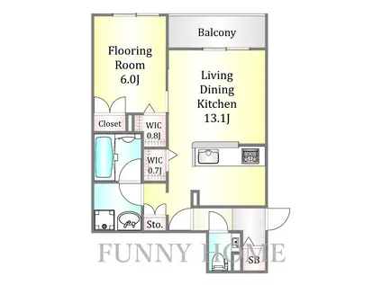 西品川3丁目メゾン(1LDK/2階)の間取り写真