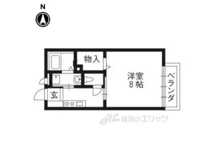 RETOUR寺町(1K/1階)の間取り写真