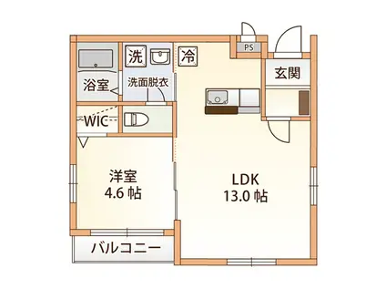 サンベルク善光寺下(1LDK/1階)の間取り写真
