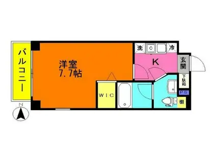 アクシーズグランデ高鼻町(1K/5階)の間取り写真