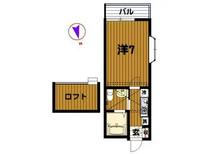 サンサーラ泉壱番館(1K/3階)の間取り写真