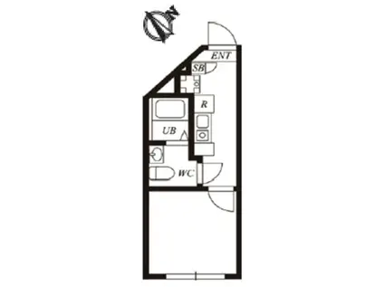 プラチナフォルム東十条II(1K/2階)の間取り写真