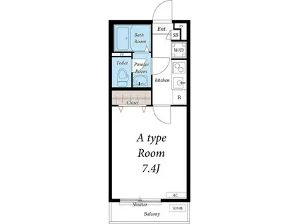 リブリ・きりんホーム(1K/3階)の間取り写真