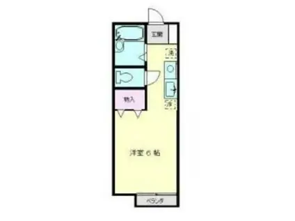 ヴェルドミール(ワンルーム/2階)の間取り写真