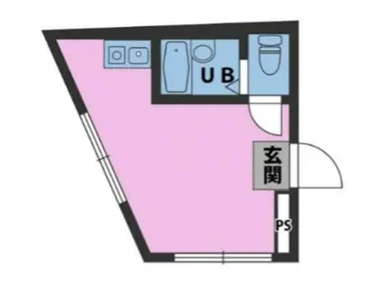 コンポジット上野毛フロント(ワンルーム/3階)の間取り写真
