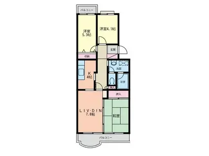 サウサリトファースト(3LDK/3階)の間取り写真
