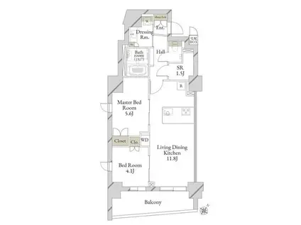 ライブカーサ文京千石プレミア(2SLDK/3階)の間取り写真