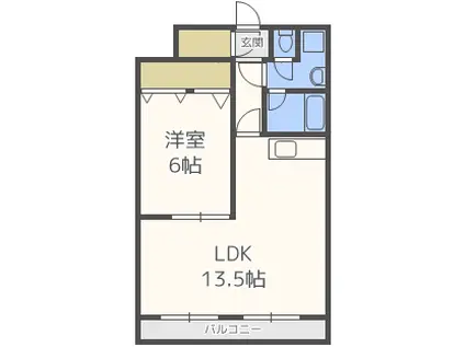 リラ・オクムラ(1LDK/7階)の間取り写真
