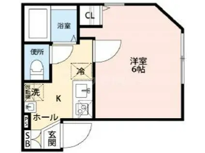 グランクオール北綾瀬(1K/2階)の間取り写真