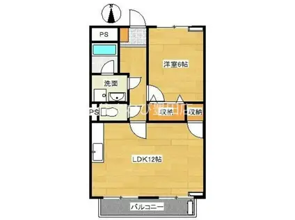 サープラスワンみずほ(1LDK/1階)の間取り写真