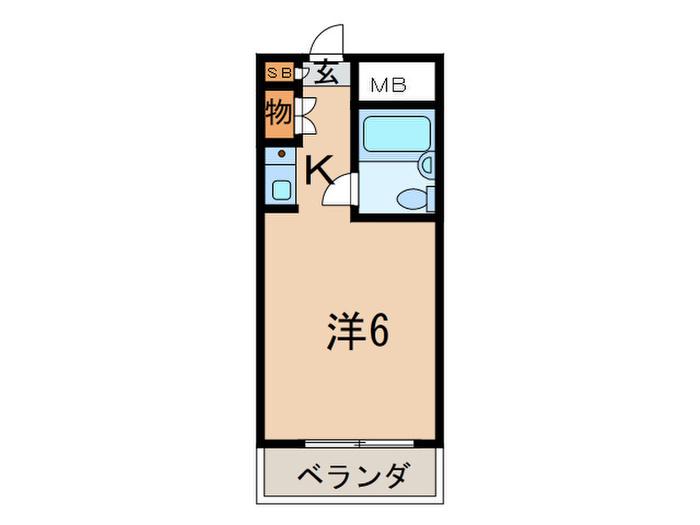 アートンヒュース(1K/1階)の間取り写真