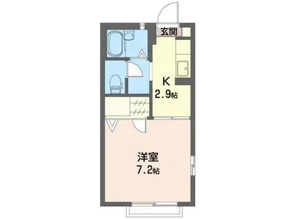 マ・メゾンKOGA I(1K/1階)の間取り写真