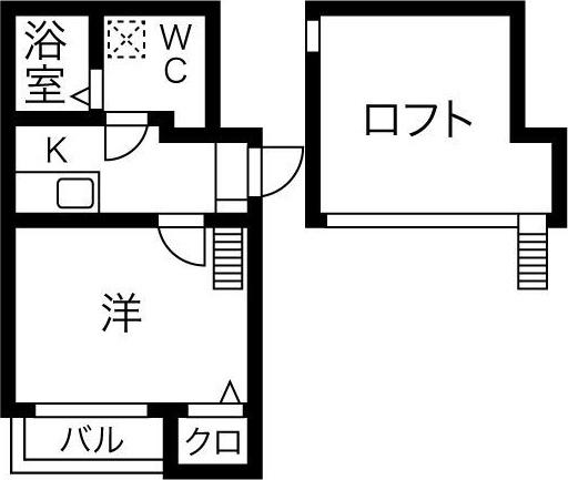 STAGE新瑞橋(1K/2階)の間取り写真