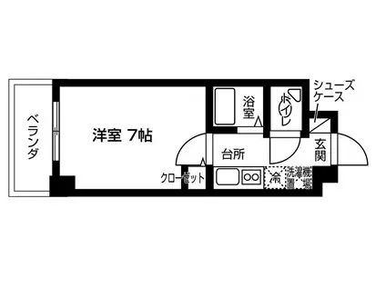 レジディア中野富士見台(1K/6階)の間取り写真