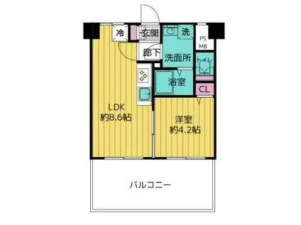 南青山コンド(1LDK/5階)の間取り写真