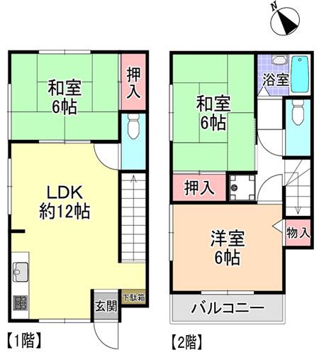 ベルシオン藤沢台(3LDK/1階)の間取り写真