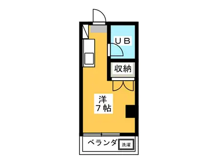 メゾンフローラル小川(ワンルーム/3階)の間取り写真