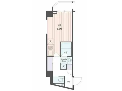 ART APARTMENT IN TOKYO ノース(1K/2階)の間取り写真