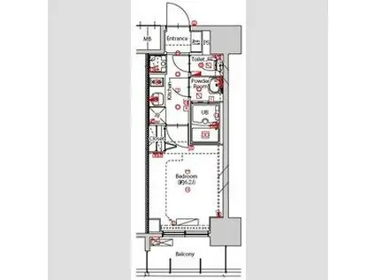 MAXIV東別院(1K/5階)の間取り写真