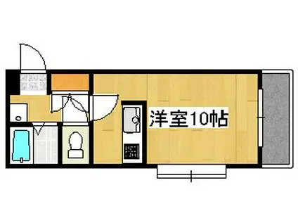 ロゼーヌ脇田(ワンルーム/4階)の間取り写真